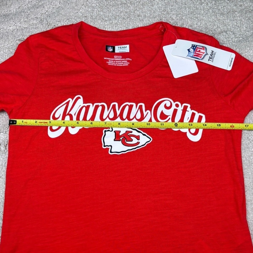 NFL Team Apparel Kansas City Chiefs T-Shirt Women Small Red Graphic Knit NWT - Picture 5 of 8